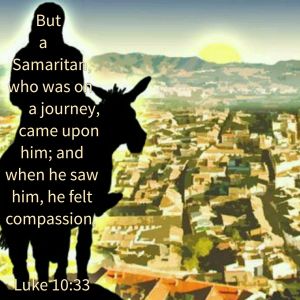 Triumphal entry of the Good Samaritan