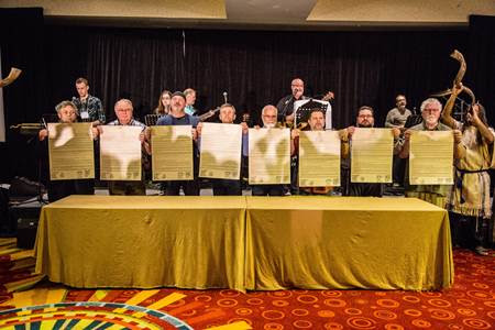 Elders after signing